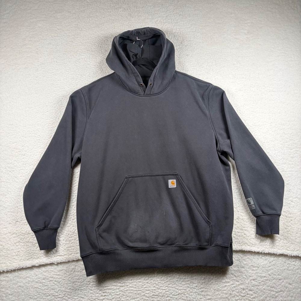 Carhartt Hoodie Mens Rain Defender Original Fit Pullover Sweatshirt 2XL Gray